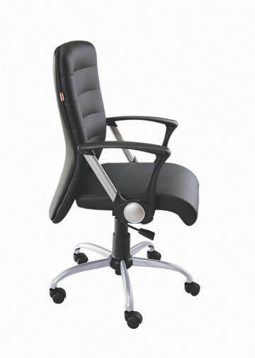 स्टील फ्रेम चमड़े की कुर्सी