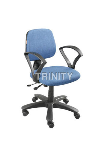 Office Arm Chairs - Fabric Steel, 18x20x24 in, Blue | Ergonomic Design, Comfortable Seating, Fixed Armrest