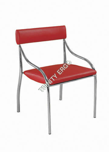 Stylish Red Cafeteria Chair - Metal, Leatherette, 18x20x36 inches, Red, 18 Inch Seat Height | Elegant Design, Durable Build, Premium Comfort, Easy Cleaning