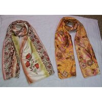 Polyester Printed Stole - 52x180 Cm, Floral Pattern For Women, Daily Wear Accessory