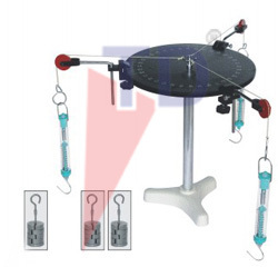VECTOR FORCE APPARATUS - Metal 30cm Dia Table, 360Â° Scale, 3 Sliding Pulleys | Force Verification, Resolution Analysis, Precise Measurements