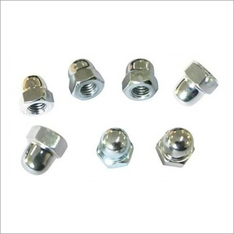 Dome Nuts - Stainless Steel, Hexagonal Shape, Silver Color | Durable, High Tensile Strength, Easy to Install, Elevated Longevity