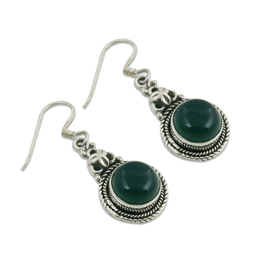 Green Onyx Gemstone Earrings Jewellery