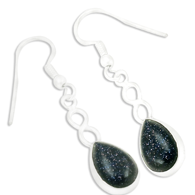 Blue Sun Star Gemstone Earrings Jewellery