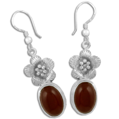 Red Onyx Gemstone Earrings Jewellery