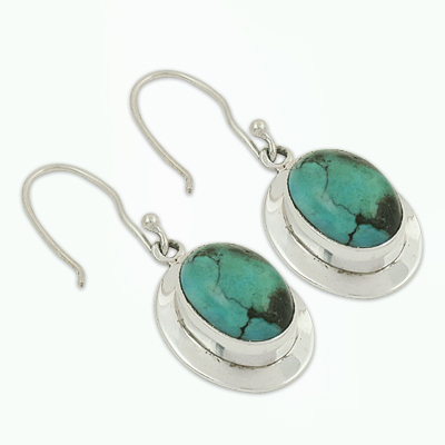 Turquoise Gemstone Earrings Jewellery By ART PALACE