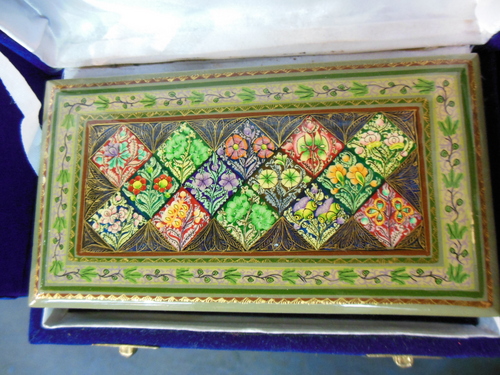 100% real gold papier machie flat boxes