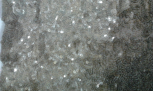 All Over Dayed - Sequin Fabric, Variable Dimensions, Silver | Elegant Design, Durable Material, Versatile Use, Easy Cleaning, Sparkling Finish, Embroidered Texture