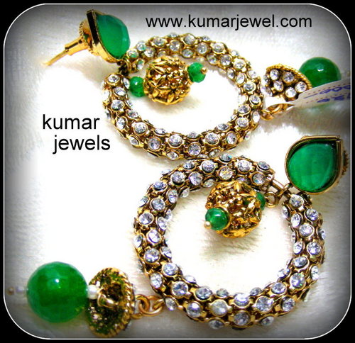 CZ polki earring.