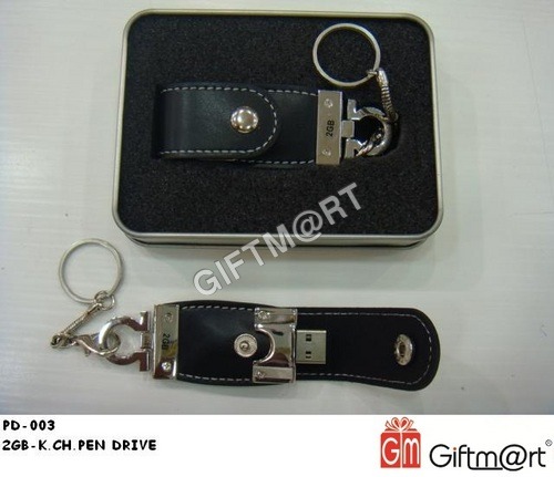 Leather Keychain Pen Drive By GIFTMART