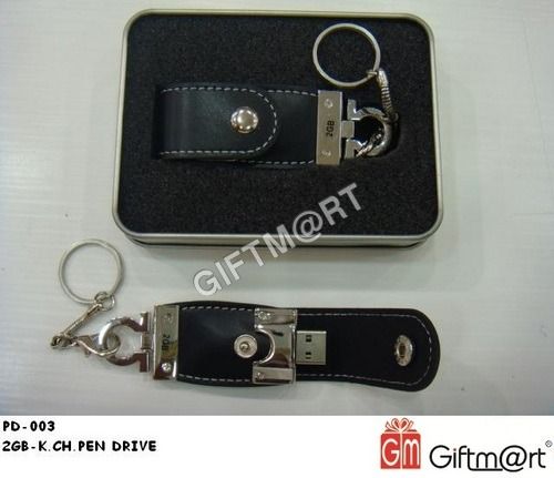 Leather Keychain Pen Drive