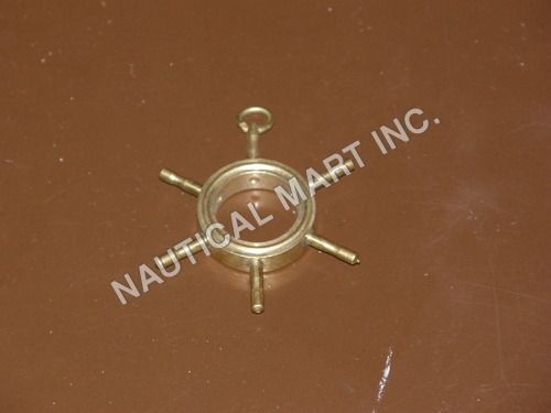 NAUTICAL BRASS SHIP WHEEL KEY CHAIN.