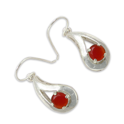 Carnelian Gemstone Earrings Jewellery