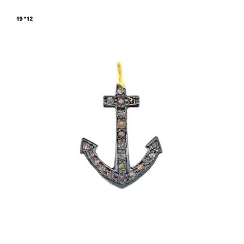 19mm Anchor Gold Charm Findings