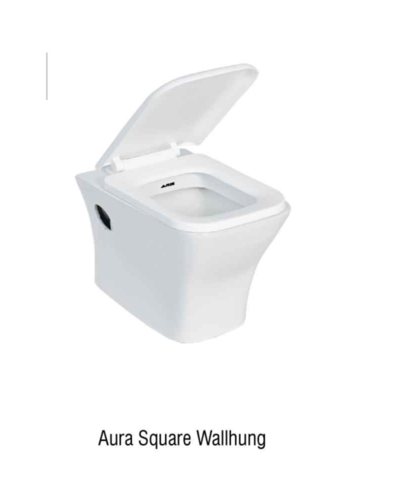 square wall hung toilet