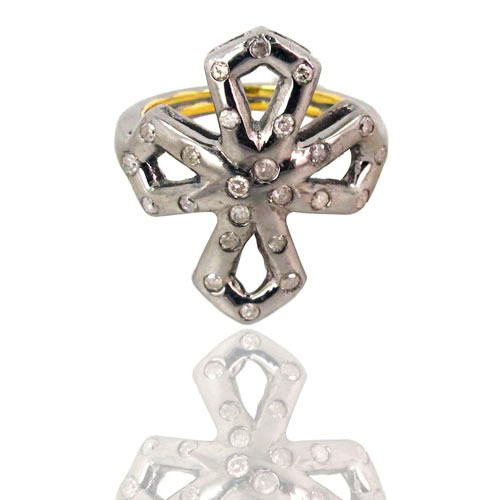 Diamond Sterling Silver Ring - 14k Gold, 0.5 CTS Diamond, 5.92 GMS | Elegant Design, Seamless Polish, Fine Fitting