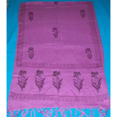 Rayon Block Printed Scarves - Fabric Type: Cotton