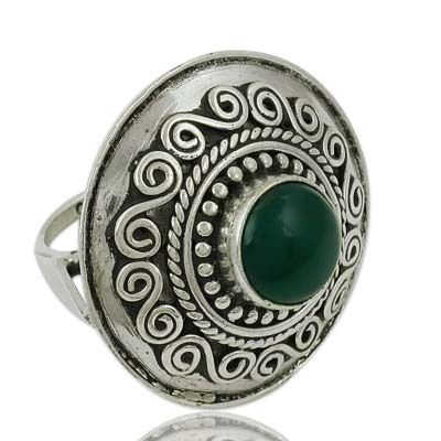 Ethnic Designer Onyx Silver Ring