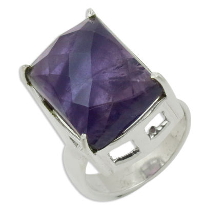 Amethyst Semi Precious Gemstone Ring Jewellery