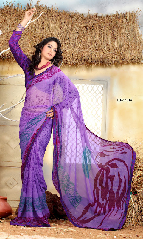 Prined Georgette Saree