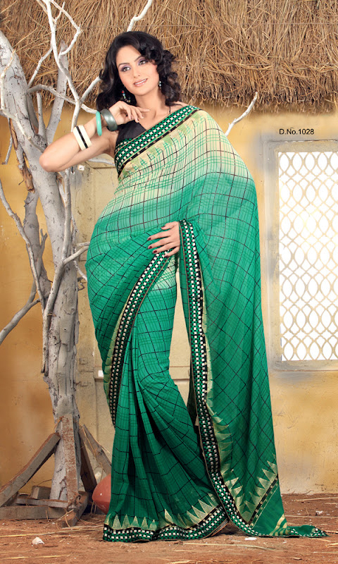 Prined  Georgette Saree