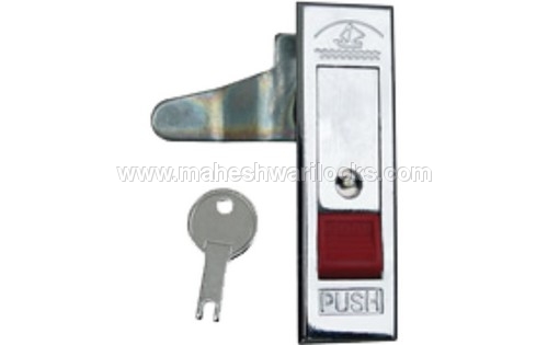Die Cash Push Type Lock(Imported) - Metal MPL-24 Silver, Secure Locking Push-Type, Key Operated