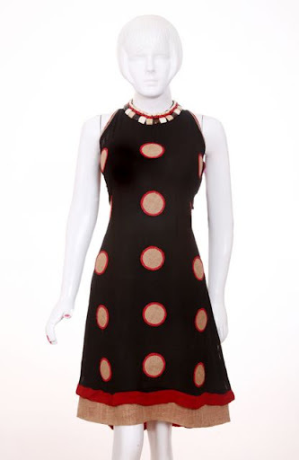 JUTE DRESS ON VISCOSE