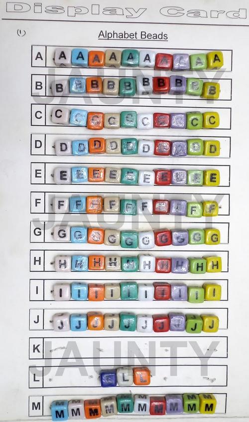 Alphabet - Plastic Cubic Beads 5-10mm Multicolor | Alphabet Letters Educational Craft Use