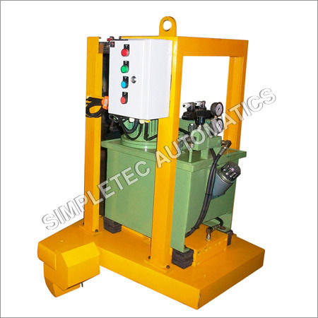 Yellow Mobile Rail Bending Machine