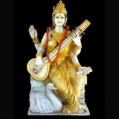 Marble Saraswati Mata Statues