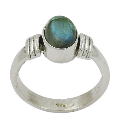 Stylist Sterling Silver Labradorite Gemstone Ring Jewellery