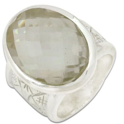 Crystal Gemstone Silver Ring Jewellery