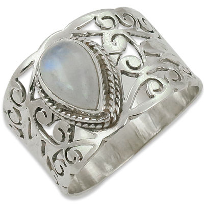 Rose Quartz Natural Gemstone Sterling Silver Ring Jewellery
