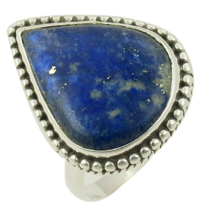 Lapis Lazuli Gemstone Silver Ring Jewellery
