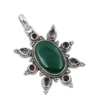 Malachite Gemstone Pendant Jewellery