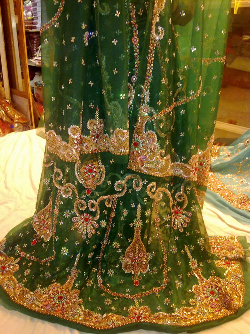 Designer Wedding Lehnga - Net Fabric, Floor-Length, Green | Embroidery, Elegant, Stylish, Comfortable, Trendy, Customizable A-Line