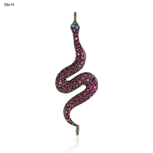 18k Solid Gold, Pave Diamond Connector, Tassel Charm Jewelry