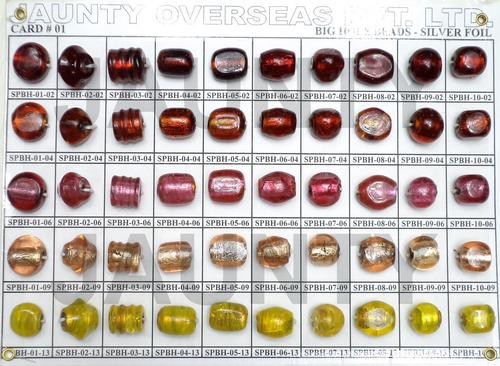 Silver Foil Beads