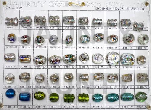 Silver Foil Beads
