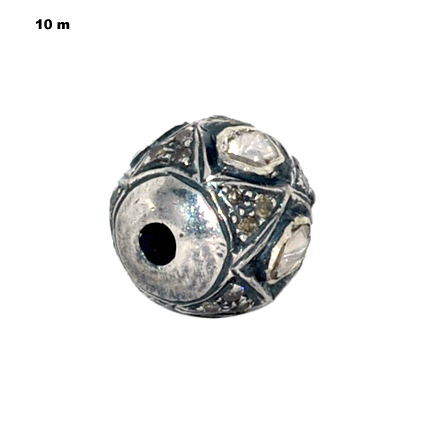 Sterling Silver Rosecut ball Finding