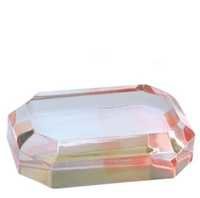 Clear Glass Octagon Paper Weights - 3.5 X 2.5 X 1 Inches, Polished Finish, Stylish Geometric Design, Easy To Clean, Sturdy And Premium Quality