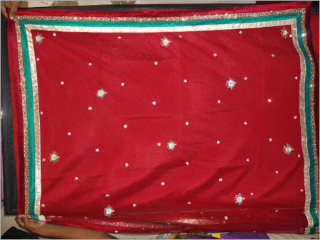 Onion Red Embroidered Saree