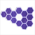 Viscose Hand Tufted Carpet - Hexagon Shape