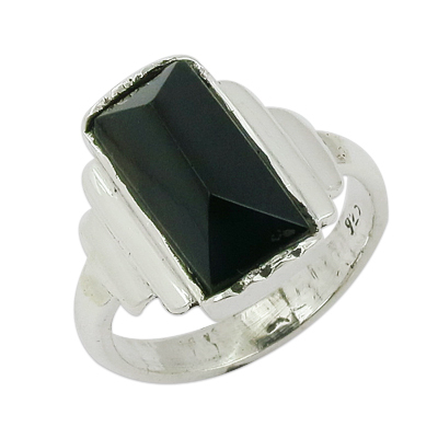 Black Onyx Gemstone Ring Jewellery