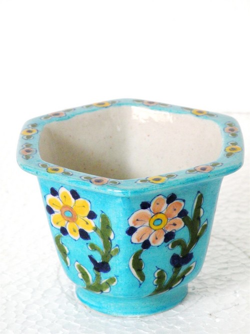Blue Pottery Planter