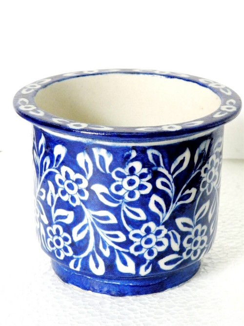 Blue Pottery Planter