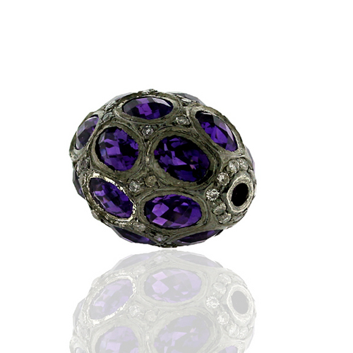 Designer Pave Diamond Sapphire Gesmtone Finding Jewelry