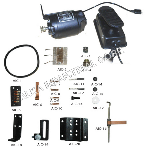 Sewing Machine Motor Spares - Steel, 150x100x80 mm, AC 120W, 5000-10000 rpm | Durable, Corrosion Resistant, Easy Control