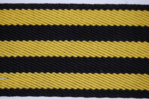 3 Spun Polyester Girth Yellow / Black / Yellow For Girth