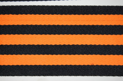 4 Inch Spun Polyester Girth Black / Orange / Black